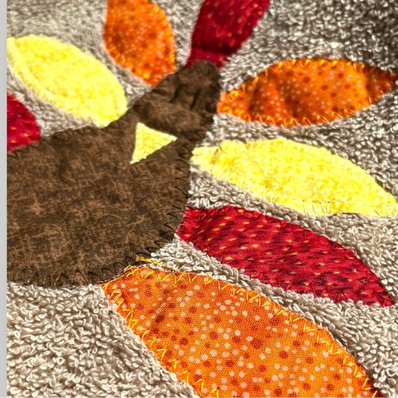 Lot/2 𝑯𝒂𝒏𝒅𝒎𝒂𝒅𝒆 Thanksgiving Turkey Hand Towel 🎁 - Picture 8 of 12